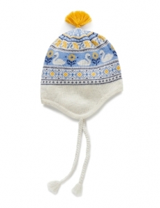 Purebaby有機棉針織帽-天鵝圖案