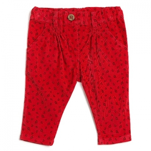 Purebaby有機棉休閒褲-紅色