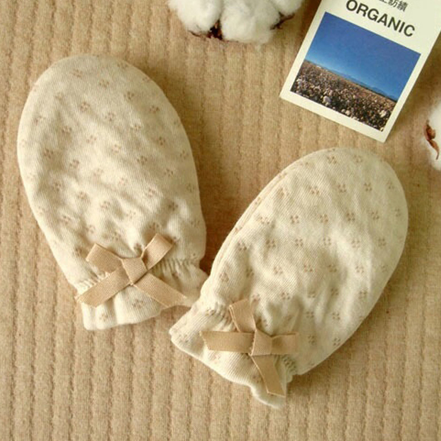 日本OP mini 有機棉嬰兒手套