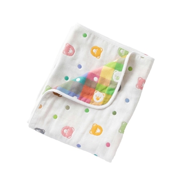 日本OP mini 嬰兒六重紗雙面毯 