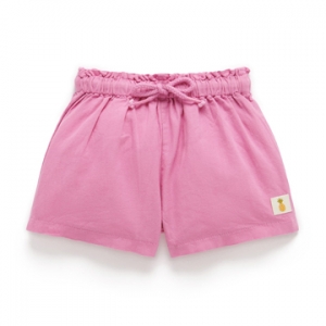 Purebaby 有機棉女童短褲-粉紅色