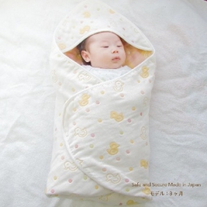日本OP Mini 嬰兒六重紗包巾-咕咕雞