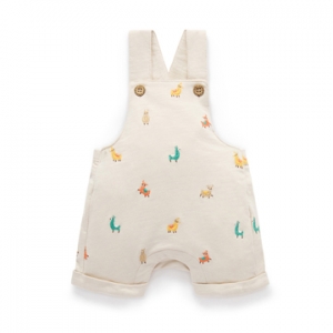 Purebaby有機棉嬰兒吊帶連身衣-米白羊駝